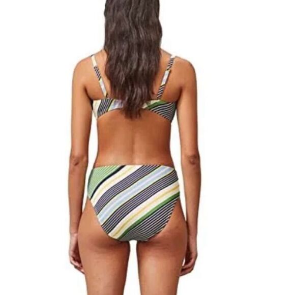 Tory Burch Field Day Multi Striped High Waist Bikini Bottom Women's Size Medium - Picture 9 of 9